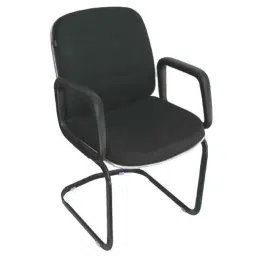 Arko Black Medium Steel Low Back Fixed Push Back Visitor Chair, SIM-B-image-65