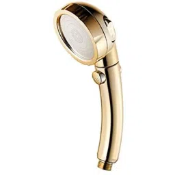 IRIS ABS Gold Finish Handheld Shower with On/Off Pause Switch &a; 3 Spray Setting Showerhead-84
