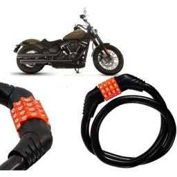 Auto Pearl Black &a; Orange 4 Digit Anti-Theft Combination Number Lock for Fat Boy-picture-39