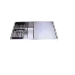 Rigwell Lifetime 37x18x10 inch Satin Finish Stainless Steel Single Bowl Handmade Kitchen Sink with Drain Board-image-90