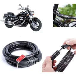 Auto Pearl PVC &a; Plastic Black Combination Cable Lock for Intruder M1800R-picture-39