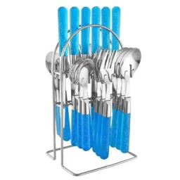 Elegante 24 Pcs Maple Blue Stainless Steel &a; Plastic Cutlery Set, SL-137B (Pack of 3)-image-56