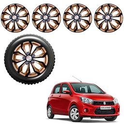 Auto Pearl 4 Pcs 13 inch Black &a; Golden ABS Press Type Hubcap Wheel Cover Set with Retention Ring for Maruti Suzuki CelerioLXI-image-83