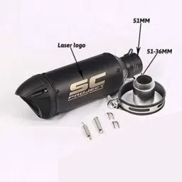 RA Accessories Black SC Project Mini2 Silencer Exhaust for Bajaj Discover 100M-picture-4