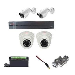 CP Plus 2MP 2 Pcs Dome &a; 2 Pcs Bullet White &a; Black Camera with 4 Channel DVR &a; Hard Drive Kit-43