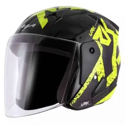 Vega Victor ABS Black Neon Yellow Open Face Helmet, Size: Large-picture-32