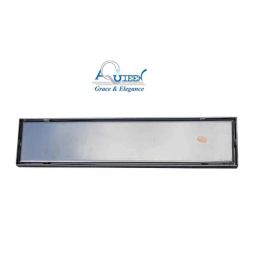Aquieen 18x4 inch Stainless Steel Silver Shower Channel Water Floor Drainer with Anti Foul Cockroach Trap-image-2