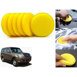 Auto Pearl Polyurethane Beige Washing &a; Waxing Polish Foam Sponge for Sumo Grand Dicor 2009-2012 (Pack of 6)-picture-12