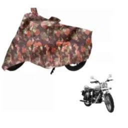 Winted Polyester UV &a; Water Resistant Bike Body Cover for Royal Enfield Electra Deluxe, WIN-P-071-image-7