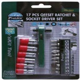 Proskit 1PK-202A 17 Pcs Offset Ratchet &a; Socket Driver Set (Metric Size) image 3