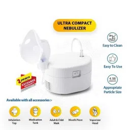 Omron 10ml White Ultra Compact &a; Low Noise Compressor Nebulizer image 2