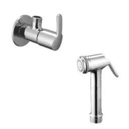 IRIS Health Faucet &a; Prime Brass Angle Cock with Wall Flange Combo-image-94