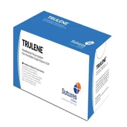 Trulene 12 Foils 1 USP 40mm 1/2 Circle Round Body Heavy Monofilament Polydioxanone Non Absorbable Suture Box, SN 843A-image-65