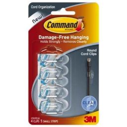 3M Command 8x97x170mm 9 Pcs Plastic Transparent Round Cord Clips-picture-5