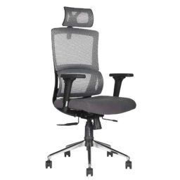 HUMAN METHOD ERGON HB High Back Steel Grey Ergonomic Chair with Adjustable Headrest-14