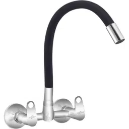 Neelkund Eva Brass Black Chrome Finish Flexible Sink Mixer with 360 deg Flexible Swivel Spout-picture-6