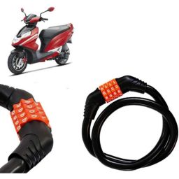 Auto Pearl Black &a; Orange 4 Digit Anti-Theft Combination Number Lock for Dare-picture-39