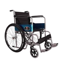 Hero Eco Med Mediva Series Stainless Steel Black &a; Silver Manual Wheelchair, MHL 1009-38