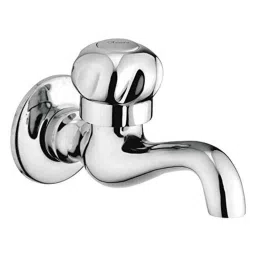 Oleanna MN-08LN Moon Brass Silver Chrome Finish Long Nose Bib Cock with Wall Flange-image-82