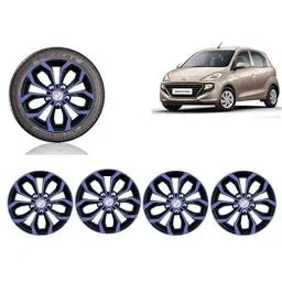 Auto Pearl 4 Pcs 14 inch Black ABS Press Type Hubcap Wheel Cover Set with Retention Ring for Hyundai Santro2018SportsA-picture-47