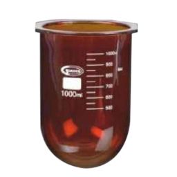 Glassco 1000ml White Printing 3.3 Boro Glass Flask-L Amber with Side Cut for Dissolution Apparatus, 267.204.07 (Pack of 6)-38