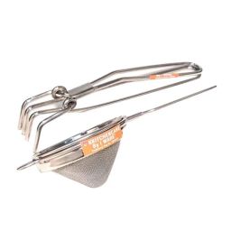 i WARE KkitchenCare 2 Pcs Stainless Steel Kitchen Pincers &a; Conical Strainer Set, Size: Small-image-46