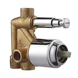 Hindware Addons Chrome 3 Way Single Lever Concealed Mixer Diverter for Bath &a; Shower System with Knob, F850035CP-picture-9
