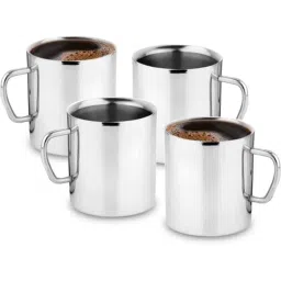Classic Essentials CE-06 4 Pcs 220ml Stainless Steel Double Walled Insulated Coffee Mug Set (Pack of 5)-20