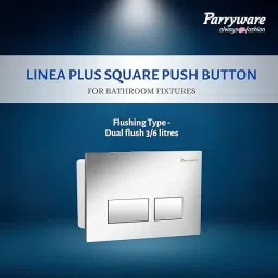 parryware Linea Plus Push Plate Square |Cistern Flush Actuator for Mechanical Inwall Tanks Flush Tank Lever image 2