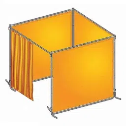 Westward J4047 8x6ft Yellow Orange Welding Booth, 22RP07-picture-18