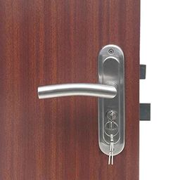 Homexpert MG1105 Stainless Steel Satin Finish Round Plate Heavy Mortise Door Lock Set-image-80