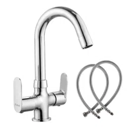 Ruhe Demure Brass Chrome Finish Centre Hole Basin Mixer with 12 inch Round Swivel Spout, 11-0317-RS-picture-12