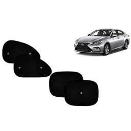Auto Pearl 4 Pcs PVC &a; Mesh Black Window Side Sun Shade Set for Lexus ES-picture-11