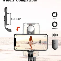 Hold up LED Fill Light, Extendable Selfie Stick Wireless Remote Tripod, Portable, Lightweight, Rechargeable Dimmable for Live Streaming & Photography Compatible with iPhone and Android Bluetooth Selfie Stick image 4