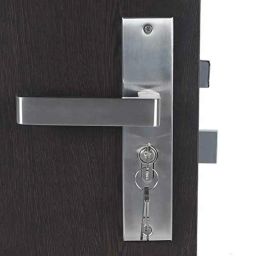 Handle Waala Lumbretta-CYS-BSK 8 inch 60mm Stainless Steel Silver Cylindrical Plate Both Side Key Mortise Door Lock Set-image-89