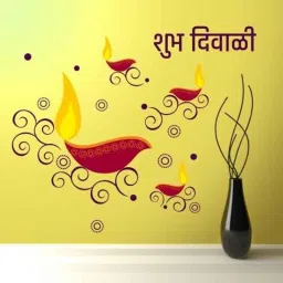 Asian Paints Wall Ons 30.48x60.96cm Vinyl Happy Diwali a Self Adhesive Wall Sticker, HPCA13980-picture-17