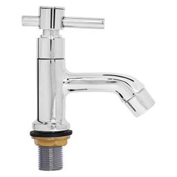 10X Brass Silver Chrome Plated Pillar Cock-image-33