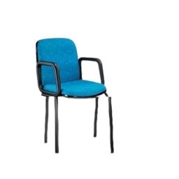 Paradise 52x50x73cm Mild Steel Black &a; Blue Medium Back Visitor Chair, PME-4031-image-7