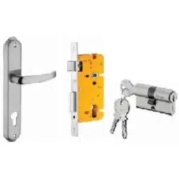 Dorset ML Series Ostler 70mm Stainless Steel Silver Chrome Finish Door Handle Lock Set with Both Side Key Cylinder, ML OS-picture-41