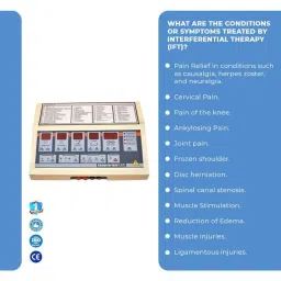 Physiotrex Computerised IFT Electrotherapy Machine with 65 Programs image 2
