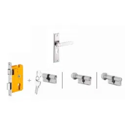 Dorset Deolo HL DEO 8 inch Zinc PT Finish Lock Set with Knob &a; 70mm Key Cylinder (Pack of 2)-picture-36