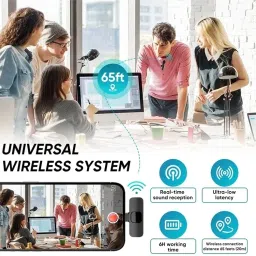 Kazotra K8 Clip-On Mic – Wireless, Noise-Free for Vlogging & Streaming Camera Microphone image 3
