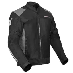 AllExtreme FLAWLESS EX-FRJ-3XL Mesh Fabric Grey &a; Black Unisex Back Shoulder &a; Elbow Protection Guard Riding Jacket with Reflective Stickers, Size: 3XL-image-96