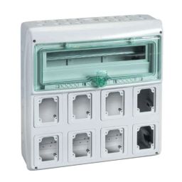Schneider Electric Kaedra Polymer Enclosure for 8 Sockets, 13182-45