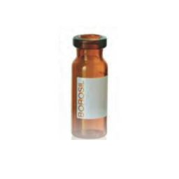 Borosil 100 Pcs 2ml Amber Crimp Neck Vial with 11mm Silicone Cap, VC02A111ASC012 (Pack of 10)-7