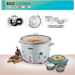 usha RC18GS2 Electric Rice Cooker with Steaming Feature image 5