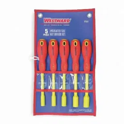 Westward 5Pcs 9-1/2 inch Solid Round Shank Nut Driver Set, 1YXN9-picture-17