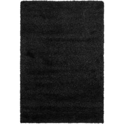 Carpetify 3x5ft Black Shaggy Plain Fur Carpet Rug, 0528YS92DE9-picture-38