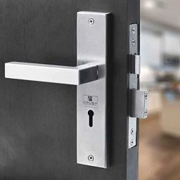 Saze Elan 8 inch Stainless Steel 304 Matt Satin Finish Mortise Door Lock Handle-image-25