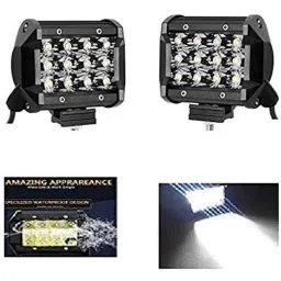 AOW 12 LED Fog Light/Work Light Bar Spot Beam Off Road Driving Lamp 36W Cree - Set of 2 Pieces (with Switch) for Honda CBR 1000RR-46
